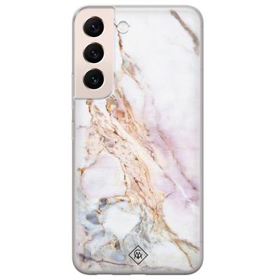 Samsung Galaxy S22 Plus siliconen hoesje - Parelmoer marmer Samsung Galaxy S22 Plus siliconen hoesje - Parelmoer marmer