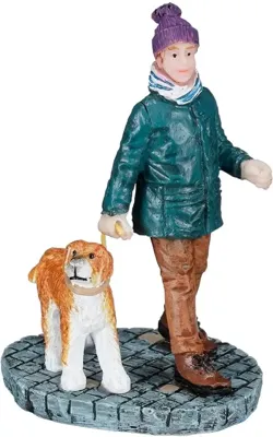 Man walking his dog l5xw4xh7 cm Luville - Luville Man walking his dog l5xw4xh7 cm Luville - Luville