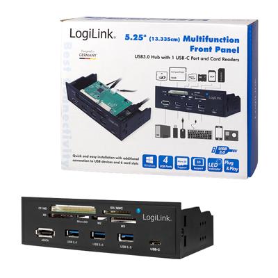 LogiLink UA0341 geheugenkaartlezer Intern Zwart SATA