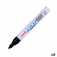 Permanente markeerstift Uni-Ball PX-20 Zwart (12 Stuks) - thumbnail
