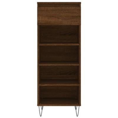 VidaXL Schoenenkast 40x36x105 cm bewerkt hout bruin eikenkleur VidaXL Schoenenkast 40x36x105 cm bewerkt hout bruin eikenkleur