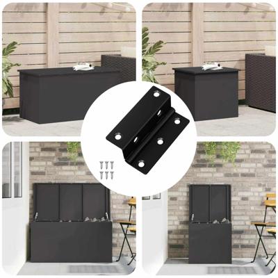 VidaXL Scharnier 537 pcs zwart 38 x 17 x 60 mm ijzer