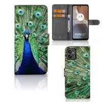 Motorola Moto G32 | Telefoonhoesje | Met pasjeshouder | Pauw - thumbnail