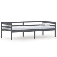 Bedframe massief grenenhout donkergrijs 90x200 cm - thumbnail