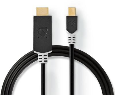Mini-DisplayPort - HDMI-Kabel | Mini-DisplayPort Male - HDMI Male | 2,0 m | Antraciet