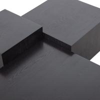 WOOOD Bijzettafel 'Pim' Essen, Set van 3 stuks, kleur zwart - thumbnail