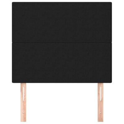 Hoofdborden 2 st 80x5x78/88 cm stof zwart Hoofdborden 2 st 80x5x78/88 cm stof zwart