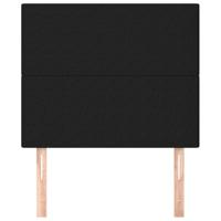 Hoofdborden 2 st 80x5x78/88 cm stof zwart - thumbnail
