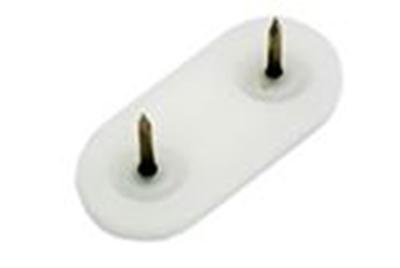 Glijnagel ovaal kunststof naturel 35x18mm