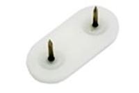 Glijnagel ovaal kunststof naturel 35x18mm - thumbnail