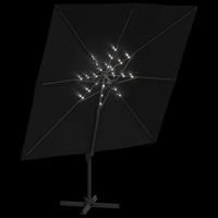 VidaXL Zweefparasol met led-verlichting 400x300 cm zwart - thumbnail