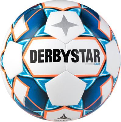 Derbystar Voetbal Stratos V20 Light Wit blauw oranje 1037 Derbystar Voetbal Stratos V20 Light Wit blauw oranje 1037