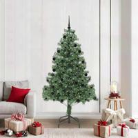 VidaXL Kerstboom met 300 led met standaard groen 210 cm pvc - thumbnail