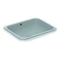 Geberit VariForm onderbouwwastafel rechthoekig 50 cm met overloop KeraTect, wit - thumbnail