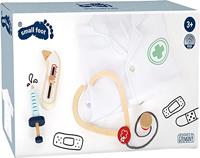 Small Foot - dokterjas met houten accessoires, 4dlg. - thumbnail