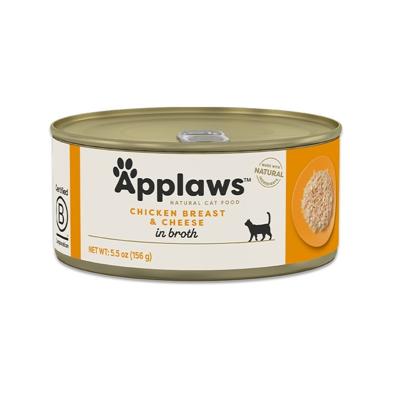 APPLAWS Chicken breast and cheese in broth - nat kattenvoer - 156g