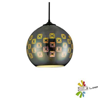 LED Hanglamp 3D - Spectra - Rond - Chroom Glas - E27