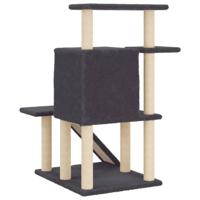Kattenmeubel met sisal krabpalen 97 cm donkergrijs - thumbnail