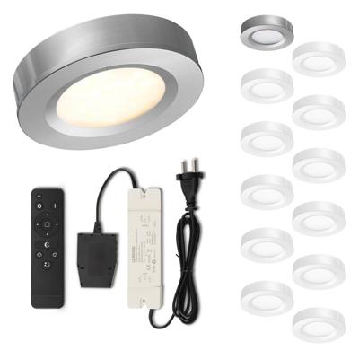 Set LED-opbouwspot met afstandsbediening Adria zilver 3W dimbaar 1-12 stuks