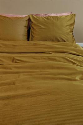 At Home At Home by BeddingHouse Cosy Corduroy Dekbedovertrek Oker 60 x 70 cm