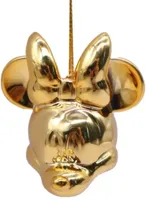 Disney kerstbal minnie gouden hoofd 6cm - thumbnail