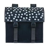 Basil urban load dubbele fietstas - zwart/groen, waterafstotend, 53l - thumbnail