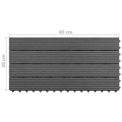 Tegels 6 st 1m 60x30 cm HKC grijs - thumbnail