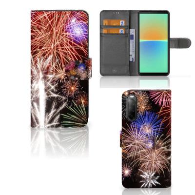 Sony Xperia 10 IV | Wallet Case | met Pasjes | Vuurwerk Sony Xperia 10 IV | Wallet Case | met Pasjes | Vuurwerk
