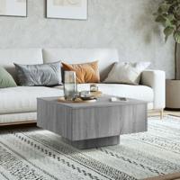 Salontafel 60x60x31,5 cm bewerkt hout grijs sonoma eikenkleurig - thumbnail