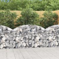 VidaXL Schanskorf gewelfd 150x30x80/100 cm gegalvaniseerd ijzer - thumbnail