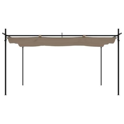 VidaXL Pergola met uitschuifbaar dak 395x292x230 taupe