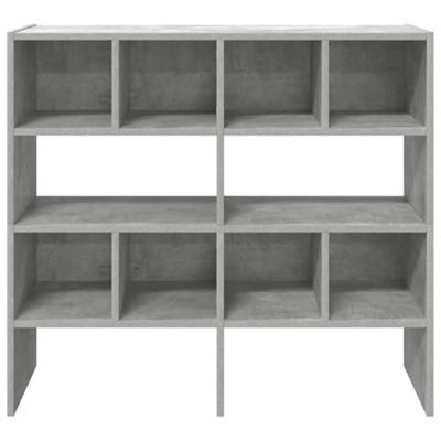 VidaXL Schoenenrekken 2 st stapelbaar 89,5x30x40 cm betongrijs