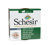 SCHESIR Tuna with chicken in jelly - nat kattenvoer - 85g - thumbnail