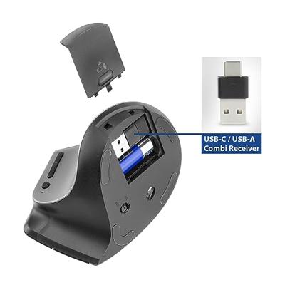 ACT connectivity draadloze ergonomische muis met bluetooth en usb-c