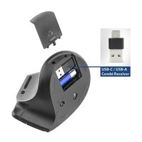 ACT connectivity draadloze ergonomische muis met bluetooth en usb-c - thumbnail