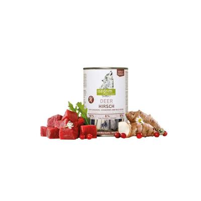 ISEGRIM Doos voor volwassenen, hert + water, bessen en wilde kruiden, 800 g, hond