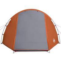 Tunneltent 4-persoons waterdicht grijs en oranje - thumbnail