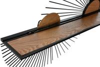 Planken Home ESPRIT Zwart Natuurlijk Metaal Hout MDF 70 x 12 x 51 cm Voor aan de muur - thumbnail