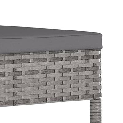 Tuinstoelen 2 st poly rattan grijs - thumbnail