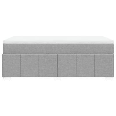 Boxspring met matras stof lichtgrijs 140x200 cm - thumbnail