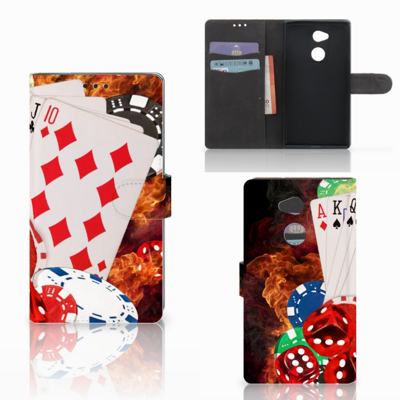 Sony Xperia XA2 Ultra Wallet Case met Pasjes Casino Sony Xperia XA2 Ultra Wallet Case met Pasjes Casino
