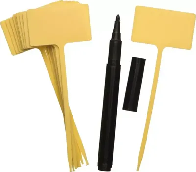 Plaatetiketten met tuinstift
