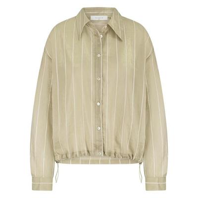 Nukus Iris Blouse Stripe | Gold/Off White