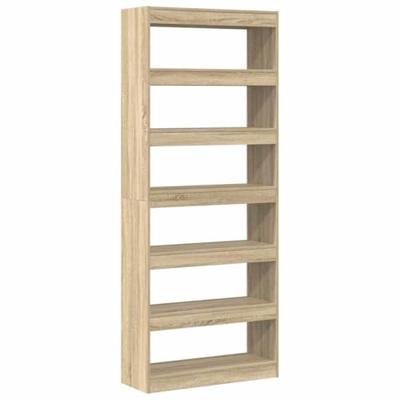 Boekenkast met plank Sonoma eiken 80 x 30 x 198 cm Bewerkt hout