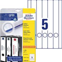 Avery-Zweckform Ordneretiketten L4758-10 38 x 297 mm Papier Wit Permanent hechtend 50 stuk(s) - thumbnail