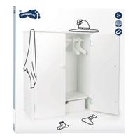 Poppen garderobe kast - wit - thumbnail