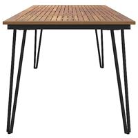Tuintafel met haarspeldpoten 180x90x75 cm massief acaciahout - thumbnail