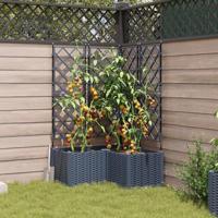 Tuin Bloempot 3 pcs Grijs 80 x 80 x 143 cm Staal - thumbnail