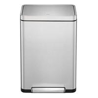 EKO Pedaalemmer X-Cube 2x20 L matzilverkleurig - thumbnail