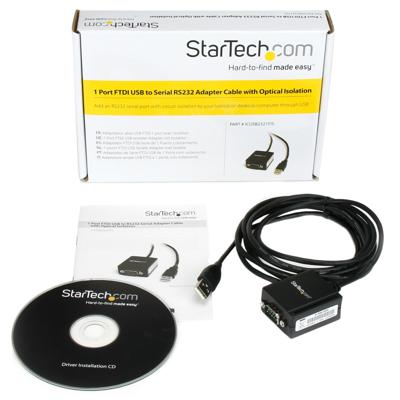 Adapter USB naar RS232 Startech ICUSB2321FIS Zwart